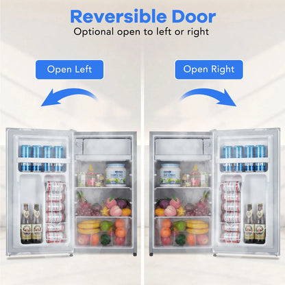 OYang Single Door Mini Fridge, Super Quiet 19.3"D x17.5"W x 32.7"H