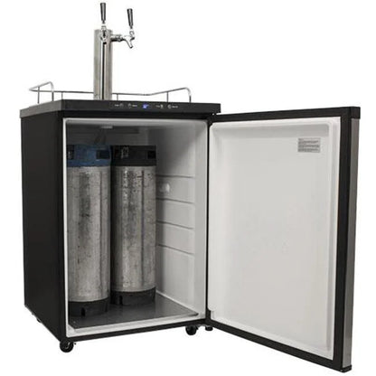 Edgestar Kc3000twin 24" Wide Freestanding Double Tap Kegerator - Stainless Steel