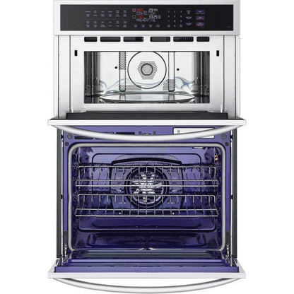 LG WCEP6427F 30 inch Stainless Steel Electric Wall Oven and Microwave