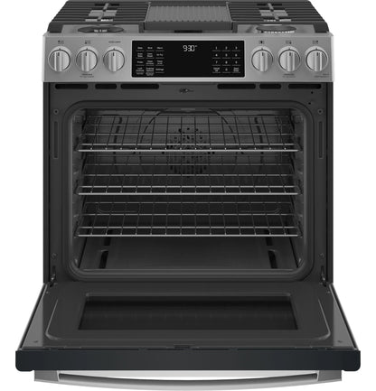 GE Profile PGS930YPFS 5.6 Cu. Ft. Stainless Steel Slide-In Gas Range