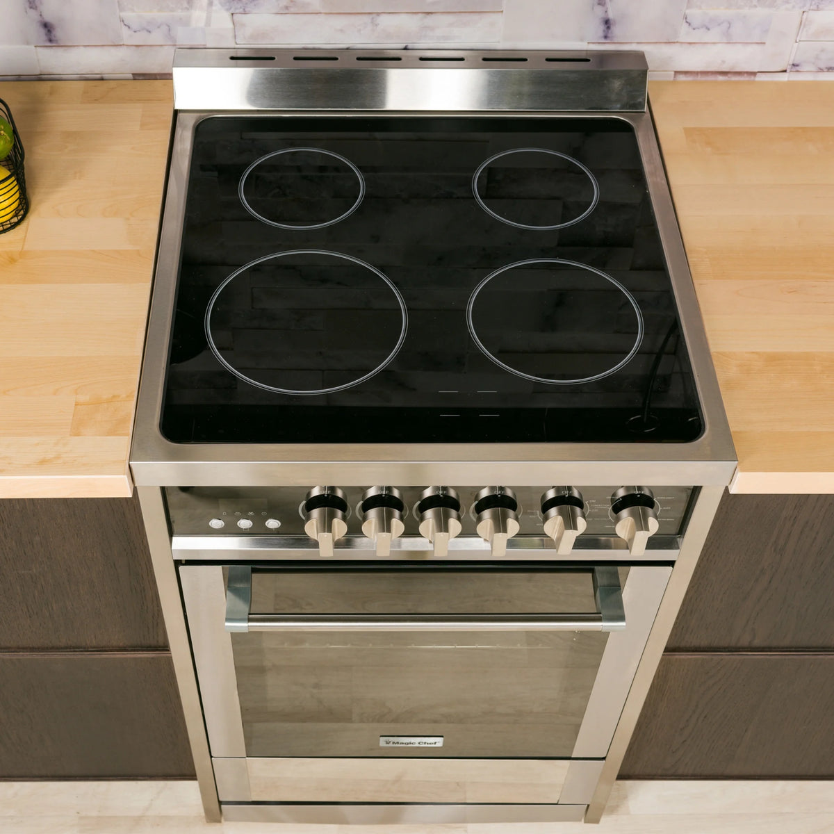 Magic Chef 2.2 cu. ft. Electric Range with Convection in Stainless Steel in Stainless Steel