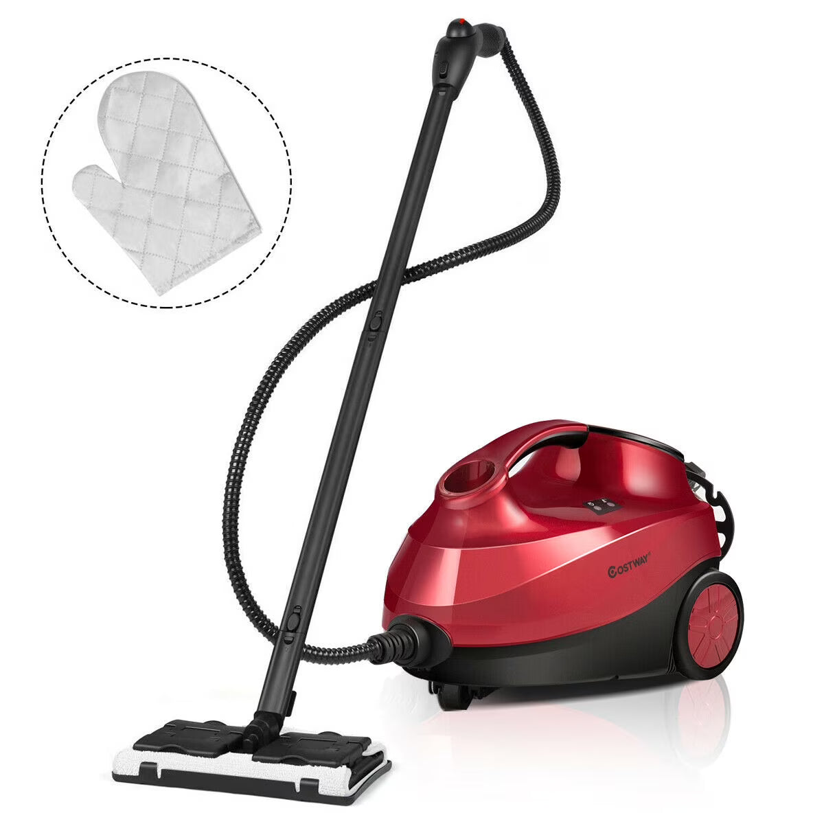 Costway 2000W Heavy Duty Steam Cleaner Mop Multi-Purpose W/19 Accessories 4.0 Bar 1.5L