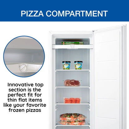 Koolatron Garage-Ready Upright Freezer 7.0 cu ft (198L) White Low Frost