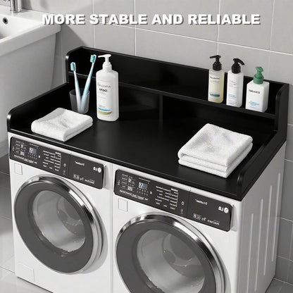 S-HOME Large Space 2-Tier Washer and Dryer Countertop with 2.75 Inch H Guard, 54 Inch W x 27.5 Inch D Topper for Laundry Room