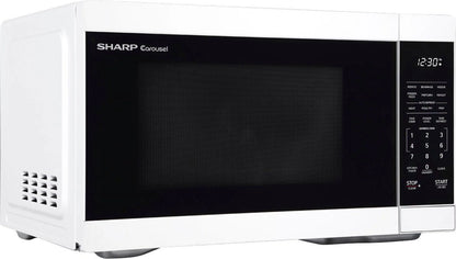 1.1 cu ft Countertop Microwave with 1000 watts and Auto Cook Features - White