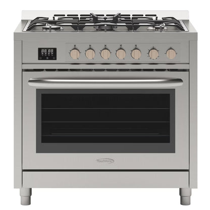 KoolMore 36 in. Stainless-Steel Professional Gas Range with Legs.