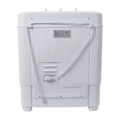 Compact Twin Tub with Built-in Drain Pump XPB35-188S 14.3(7.7 6.6)lbs Semi-automatic Gray Cover Washing Machine