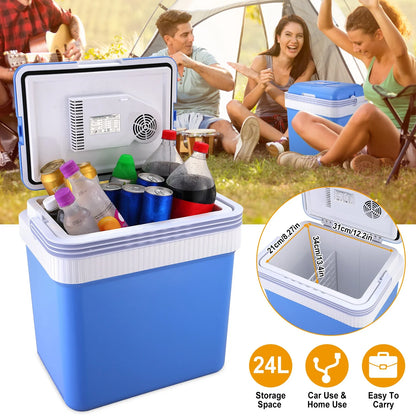 Moclever Portable Car Refrigerator with Removable Divider, 10.52 lb