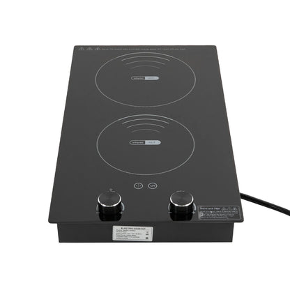 Electric Hob Cook Top Stove 110V Induction Cooktop 2 Burners Ceramic Cooktop