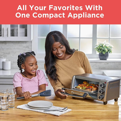 4-Slice Convection Oven, Stainless Steel, Curved Interior Fits a 9 inch Pizza, TO1313SBD