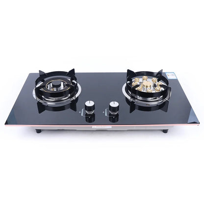 2-Burner Natural Gas Stove, Built-in Gas Cooktop Stove for Home Kitchen