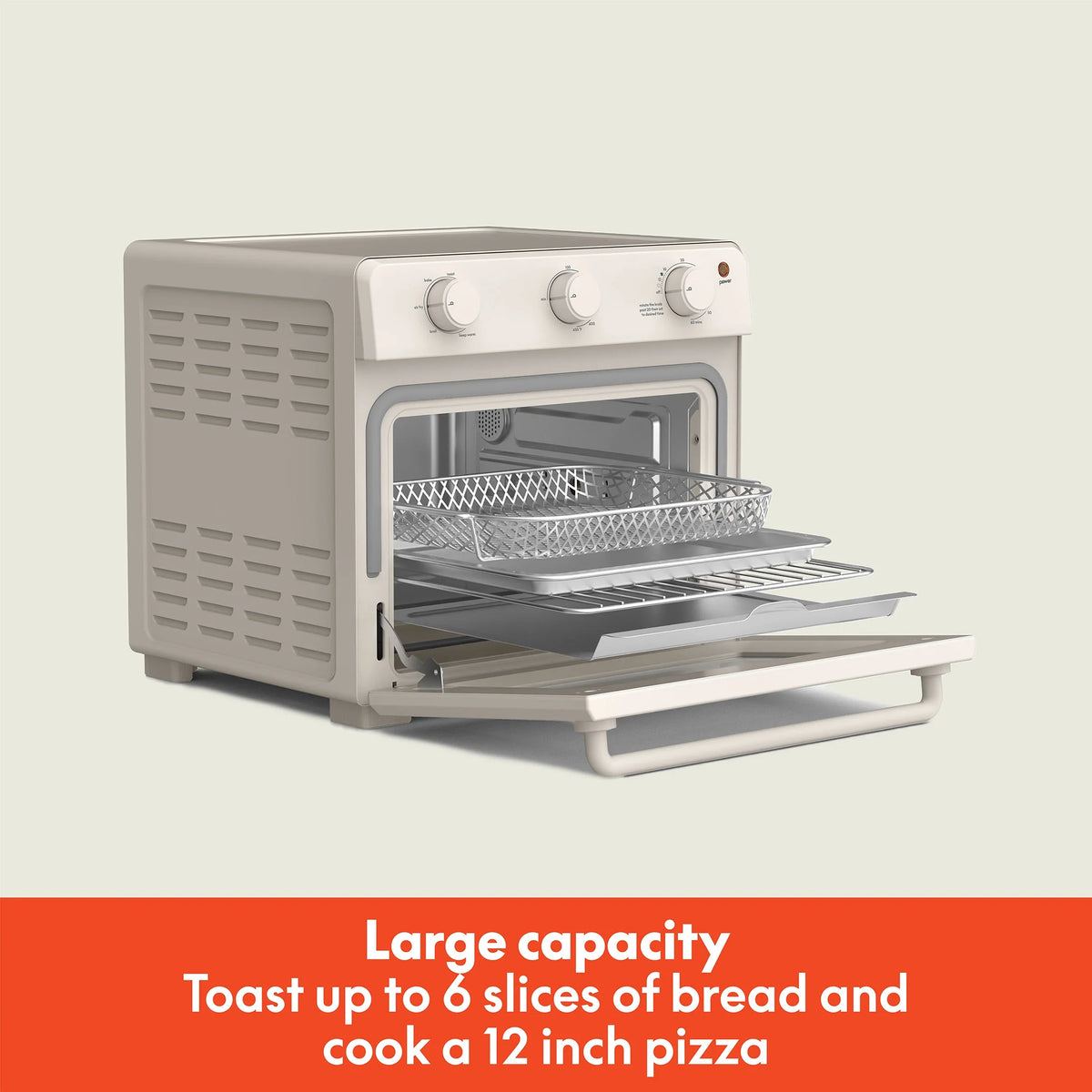bella 6-Slice Toaster Oven, Oatmilk