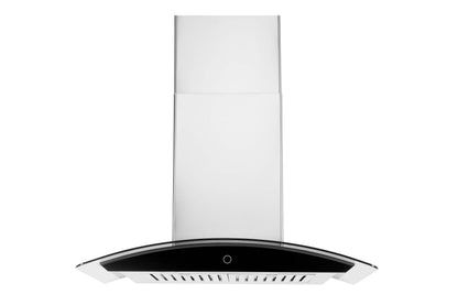 Hauslane|Chef Series WM-639 30-inch Wall Mounted Range Hood | Contemporary Design Professional Suction | Dishwasher Safe Baffle Filters, 3 Speed Settings, Touch Control Panel