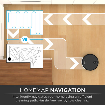 iHome AutoVac Eclipse Robot Vacuum with Mapping Technology, Ultra Strong Suction, 120 Min Runtime, App Connectivity