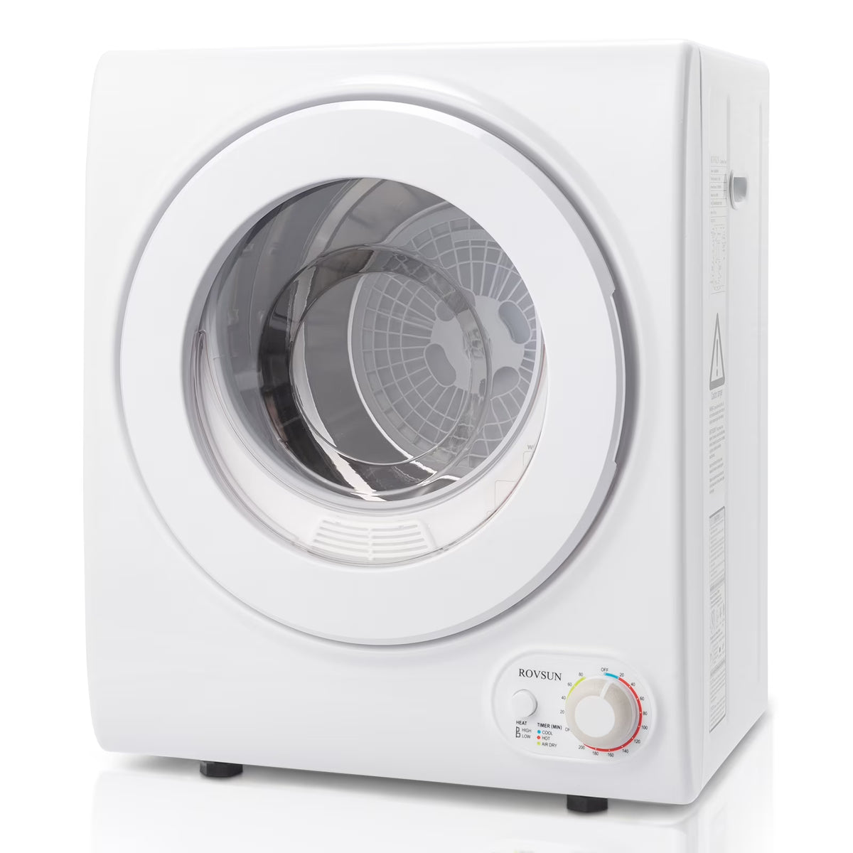 RovSun 110V White Stainless Steel Electric Tumble Dryer