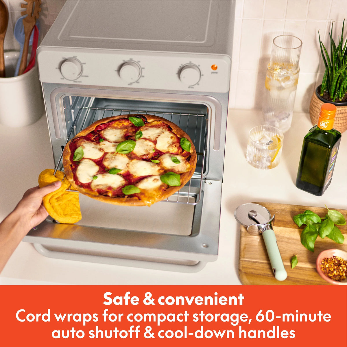 bella 6-Slice Toaster Oven, Oatmilk
