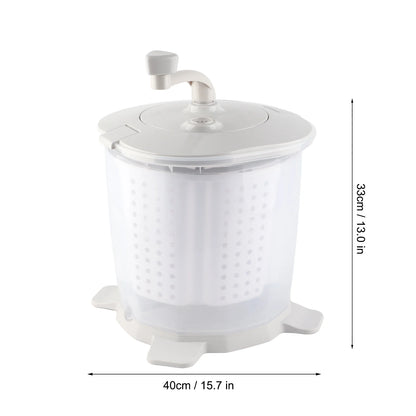 OHHANI Mini Manual Washing Machine Multifunctional ABS Material Detachable Dehydration Basket 1200rpm