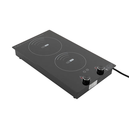 Electric Hob Cook Top Stove 110V Induction Cooktop 2 Burners Ceramic Cooktop