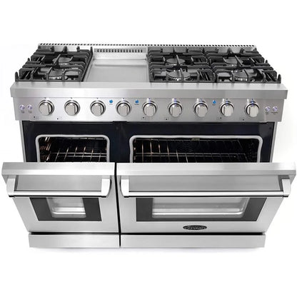 Cosmo 48" Double Oven Gas Range & Range Hood & Dishwasher Set - Liquid Propane