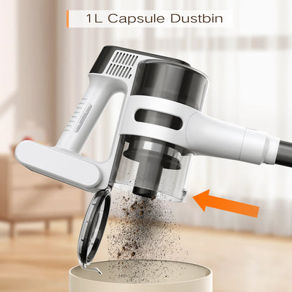 Cordless Vacuum Cleaner, 23kPa, Lightweight Stick Vacuum for Hard Floor, Carpet, Pet Hair, 55 Mins Runtime, Blue