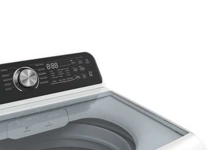 MIDEA 4.5 Cu Ft Smart Top Load Wave-Impeller Washing Machine with Stainless Steel Tub, White