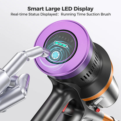 ORFELD Cordless Vacuum Cleaner, Lightweight 35KPa Stick Vacuum for Carpet Floor and Pet Hair