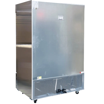 54 in. with 42 Cu.ft. Auto Defrost Freezer, Commercial 2 Door Reach in Upright Freezer in Stainless Steel, NSF