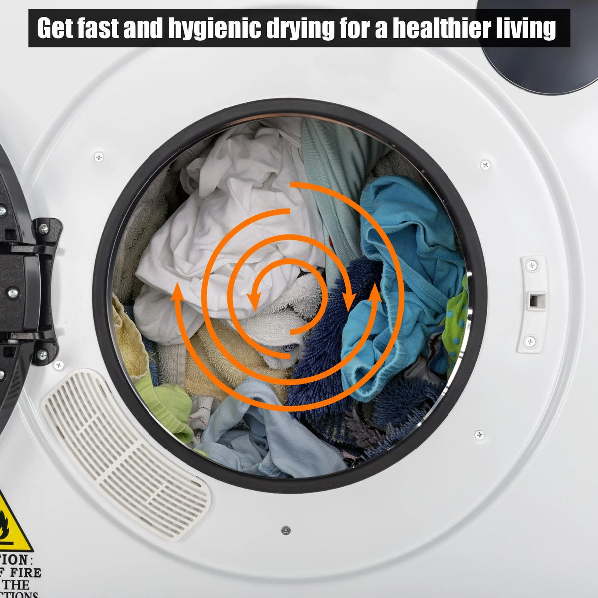 UBesGoo 6 kg 240 V White Electric Compact Clothes Dryer