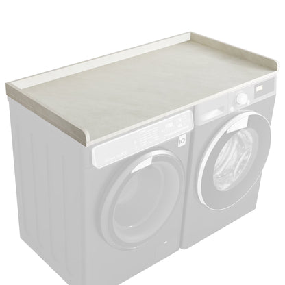 Kaboon Washer Dryer Countertop with Edge Rails, 27.5" x 54", Light Walnut