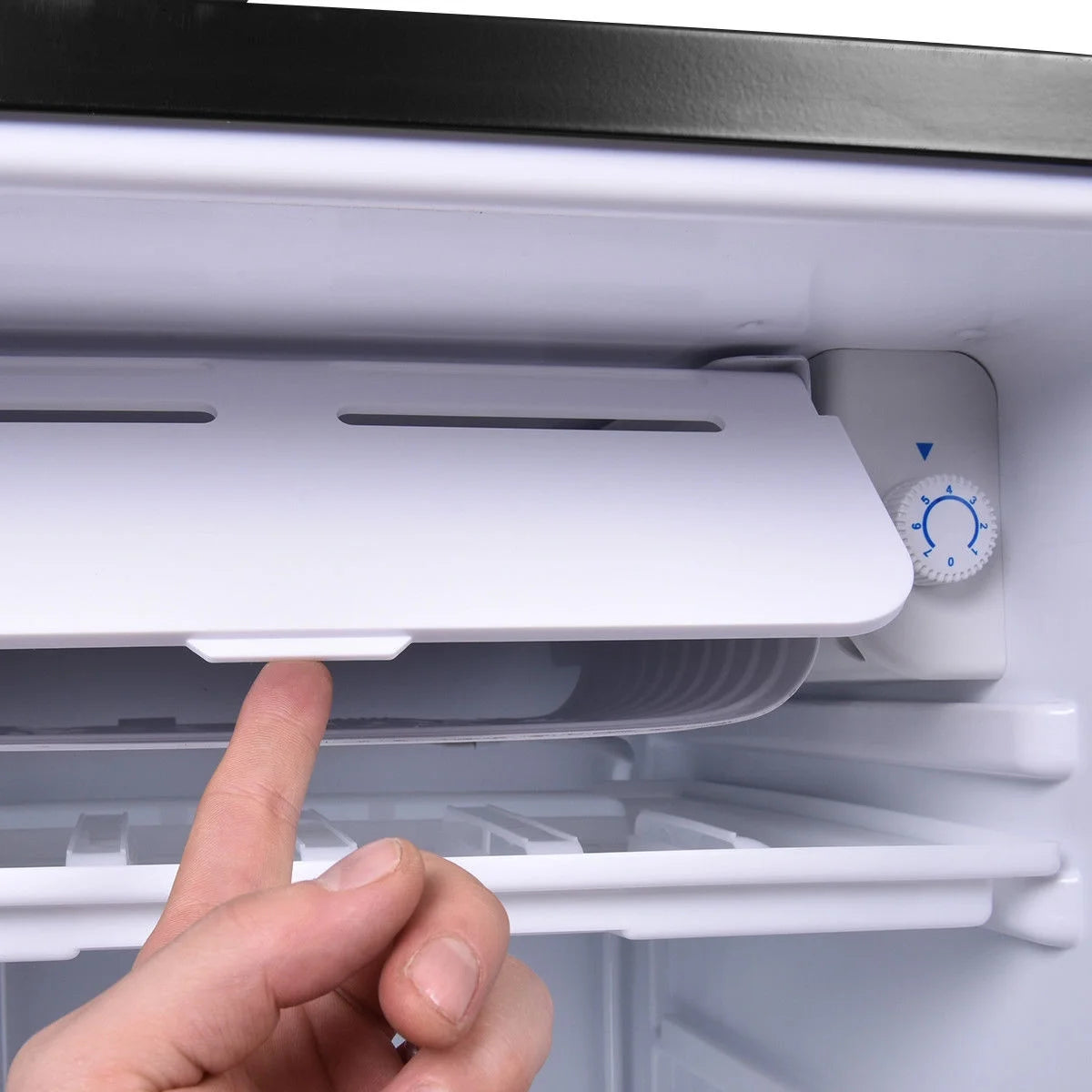 Costway 3.2 Cu.Ft. Compact Refrigerator Mini Dorm Small Fridge Freezer Reversible Door