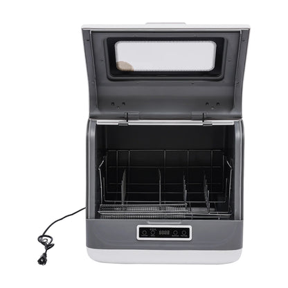 Peakora Portable Countertop Dishwasher, 3-in-1 Function Flip-Top Dishwasher, 800w Mini Dishwasher for Small Households Apartments Boats 17.72*15.75*17.32in