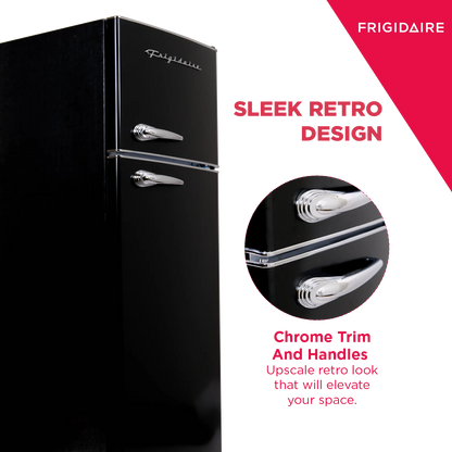 Frigidaire, 7.5 Cu. ft. Top Mount Retro Refrigerator, Black