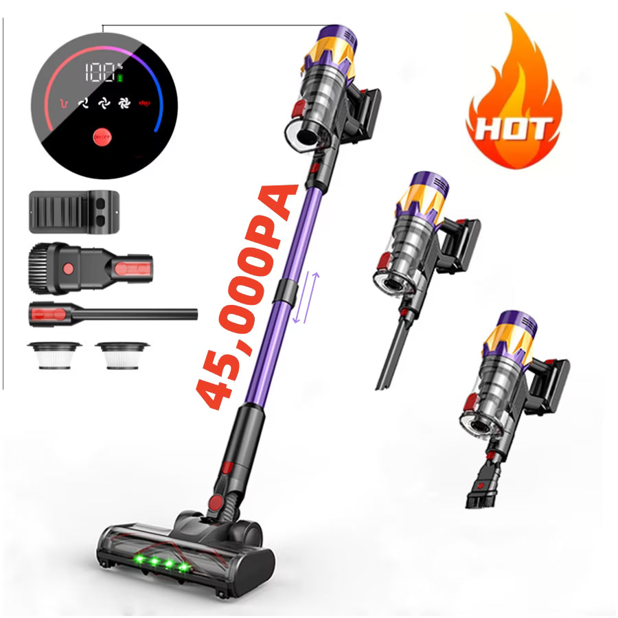 Cordless Vacuum Cleaner, Vacuum Cleaner for Home Rechargeable, Lightweight Stick Vacuum for Hardwood and Pet Hair