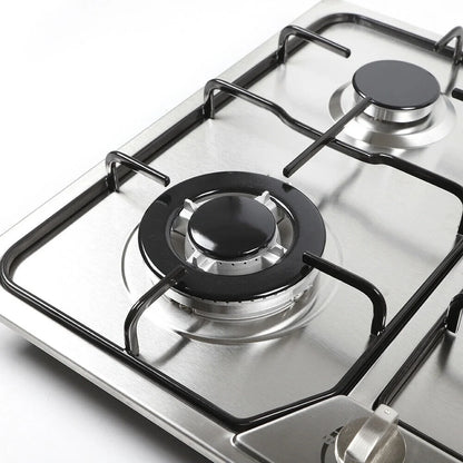 23" Kitchen Gas Cooktop Stove Top 4 Burners Built-In LPG/NG Natural Gas Cooktops Gas Range Stove 4 Burner Stainless Steel Cook Top Battery Ignition Gas Cooktop Stove Top Stainless Steel