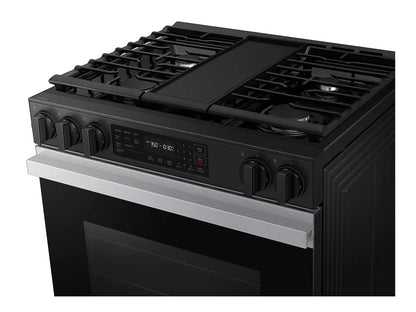 Samsung Bespoke Smart Slide-In Gas Range 6.0 cu. ft. with Air Fry & Precision Knobs NSG6DG8300SR