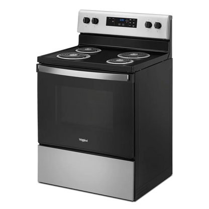 WHIRLPOOL WFC150M0JW 30" freestanding coil electric range
