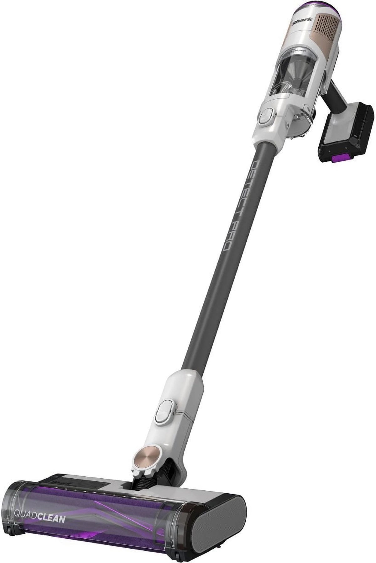 Restored Shark R-IW1111 Detect Pro Cordless HEPA QuadClean Multi-Surface Stick Vacuum, Grey/Brass - (Refurbished)