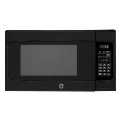 GE GCST11N1WSS 1.1 cu. ft. Countertop Microwave Oven 950 Watts Stainless Steel Bundle with 2 YR CPS Enhanced Protection Pack and Deco Chef Pair of Red Heat Resistant Oven Mitt