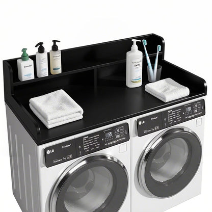 S-HOME Large Space 2-Tier Washer and Dryer Countertop with 2.75 Inch H Guard, 54 Inch W x 27.5 Inch D Topper for Laundry Room