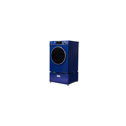 Equator Advanced Appliances All-In-One VENTED/VENTLESS Washer-Dryer 1.9cf/18lb  1400RPM 110V Midnight blue  Pedestal Midnight blue