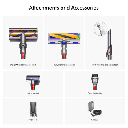 Restored Premium Dyson V15 Detect Absolute Vacuum | Iron/Gold (Refurbished)