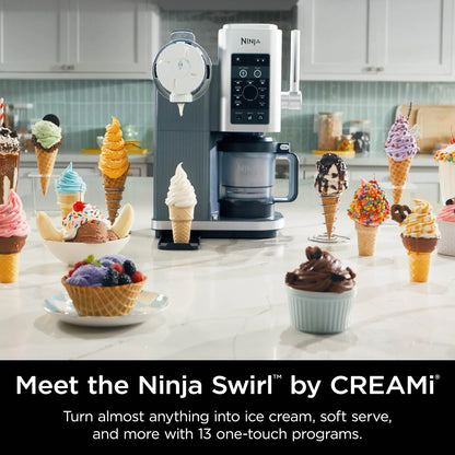 Restored Ninja CREAMi Swirl 13-in-1 Soft Serve Ice Cream Machine - Factory (Refurbished)
