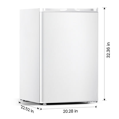 Moifoi 3.0 Cu.ft Upright Freezer, Reversible Single Door Vertical Freezers w/ Removable Shelf, Energy Saving, Silver