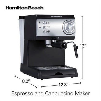 Hamilton Beach Espresso Maker, Black, 15 Bar Pump, New, 40715