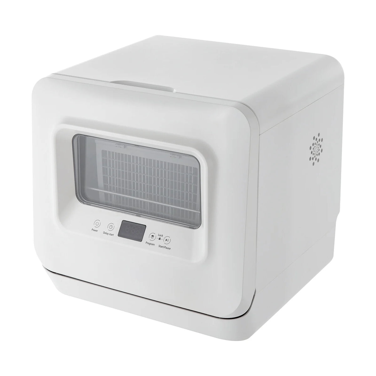 Modern Rectangular Portable Compact Countertop Mini Dishwasher with Water Tank Leak-Proof Air Dry White 120V 785W 17.32*16.25*16.69in for Apartments, Snack Bars, Dorms