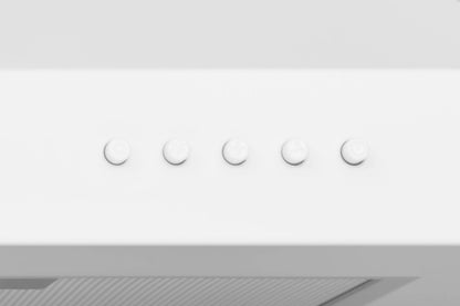 Hauslane Chef Series Base Model WM-530 30" Convertible Wall Mount Chimney Range Hood 120V in Matte White