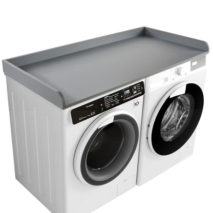 Kaboon Washer Dryer Countertop with Edge Rails, 27.5" x 54", Light Walnut