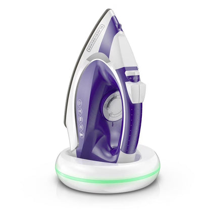 Black + Decker - Cordless Iron with Non-Stick Sole, Purple