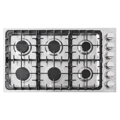3 Piece Kitchen Package With 36" Gas Cooktop 24" Built-In Microwave Drawer 24" Single Electric Wall Oven