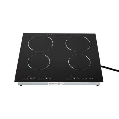 110V Electric Cooktop, Built-in Cooktop 3000W, Electric Stove Top with 4 Electric Burners, 9 Heating Level, Kid Safety Lock, Sensor Touch Control